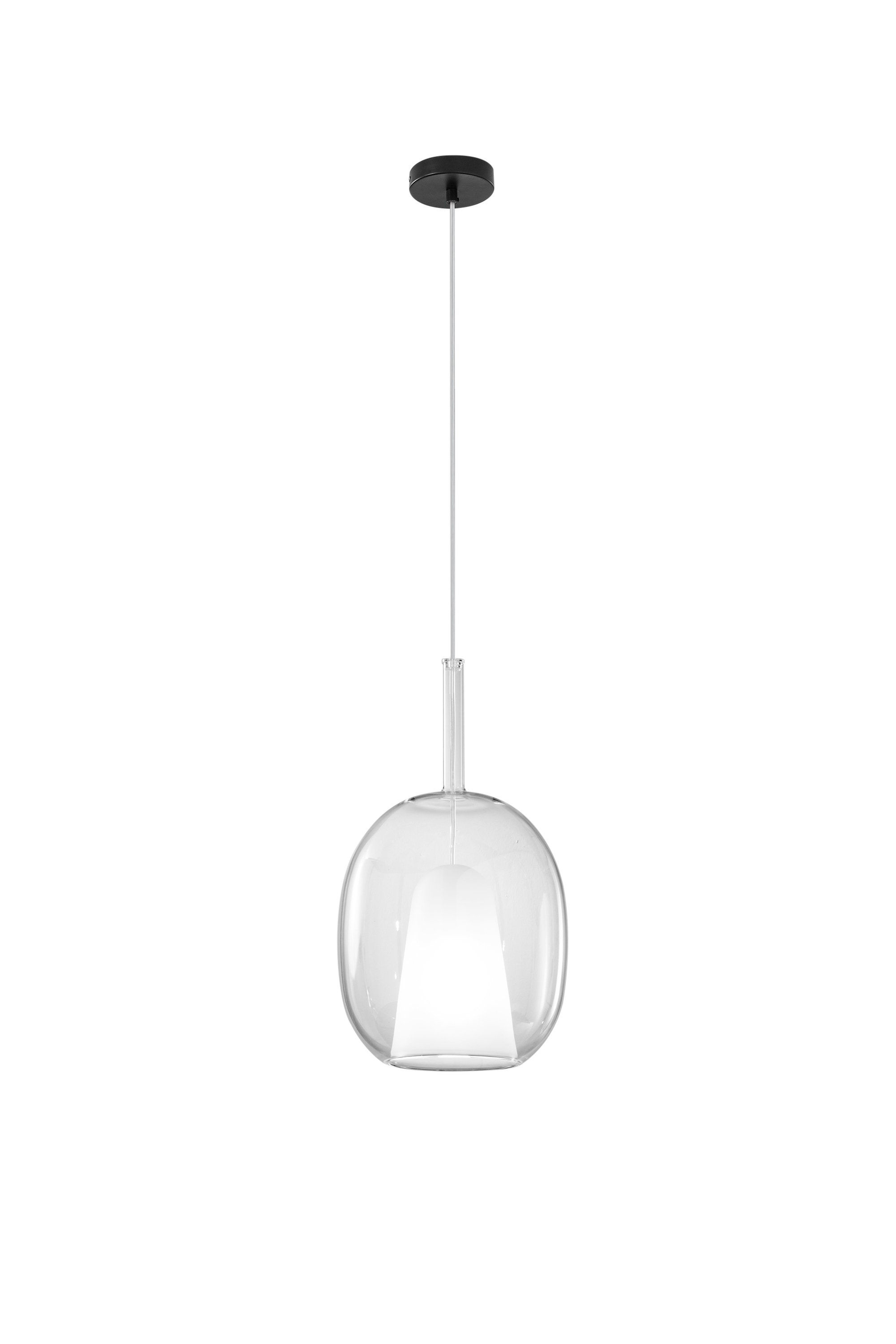 FAN I-PIREX-S44-TR Závěsné svítidlo Pirex (průhledné sklo) objímka E27, 25x200 cm bez rozety - FANEUROPE