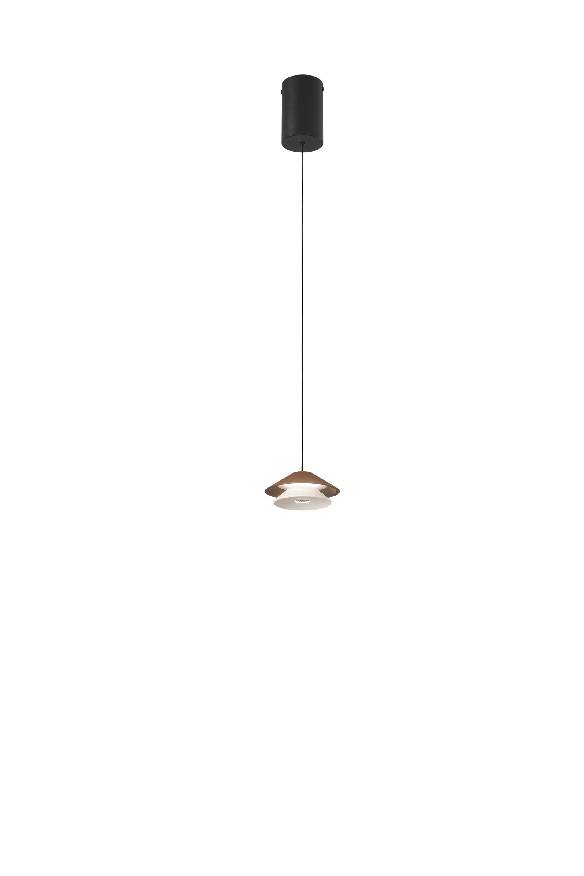 FAN LED-ATREO-S13-MAR Závěsné LED svítidlo Atreo hnědo-béžový kov/hliník 6W 3000K průměr 13 x 200 cm - FANEUROPE