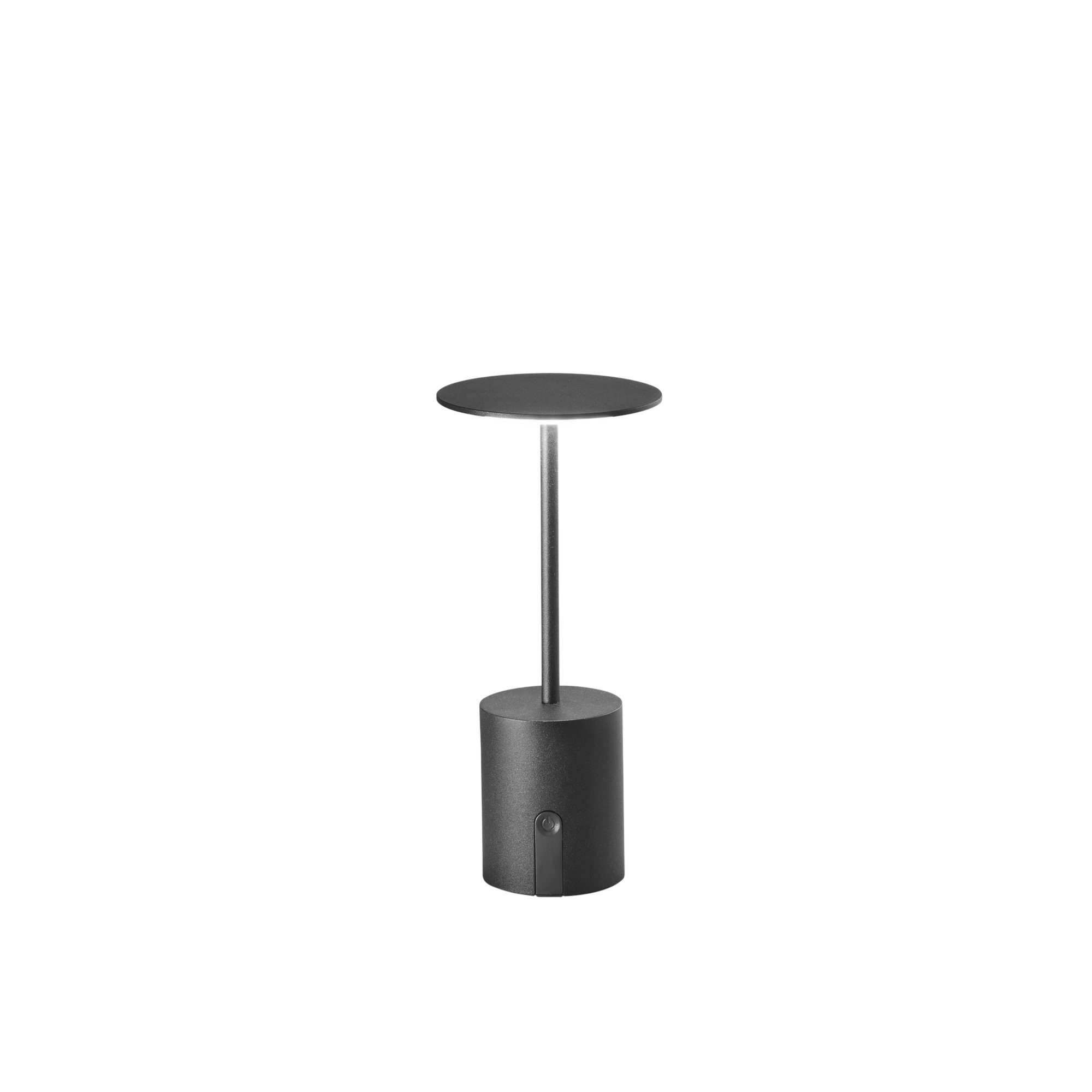 FAN LED-LIBERTY-NER Nabíjecí venkovní svítidlo LIBERTY LED TOUCH DIMM černá 3000K IP44 baterie 4000 mAh bezdrátové + USB nabíjení - FANEUROPE
