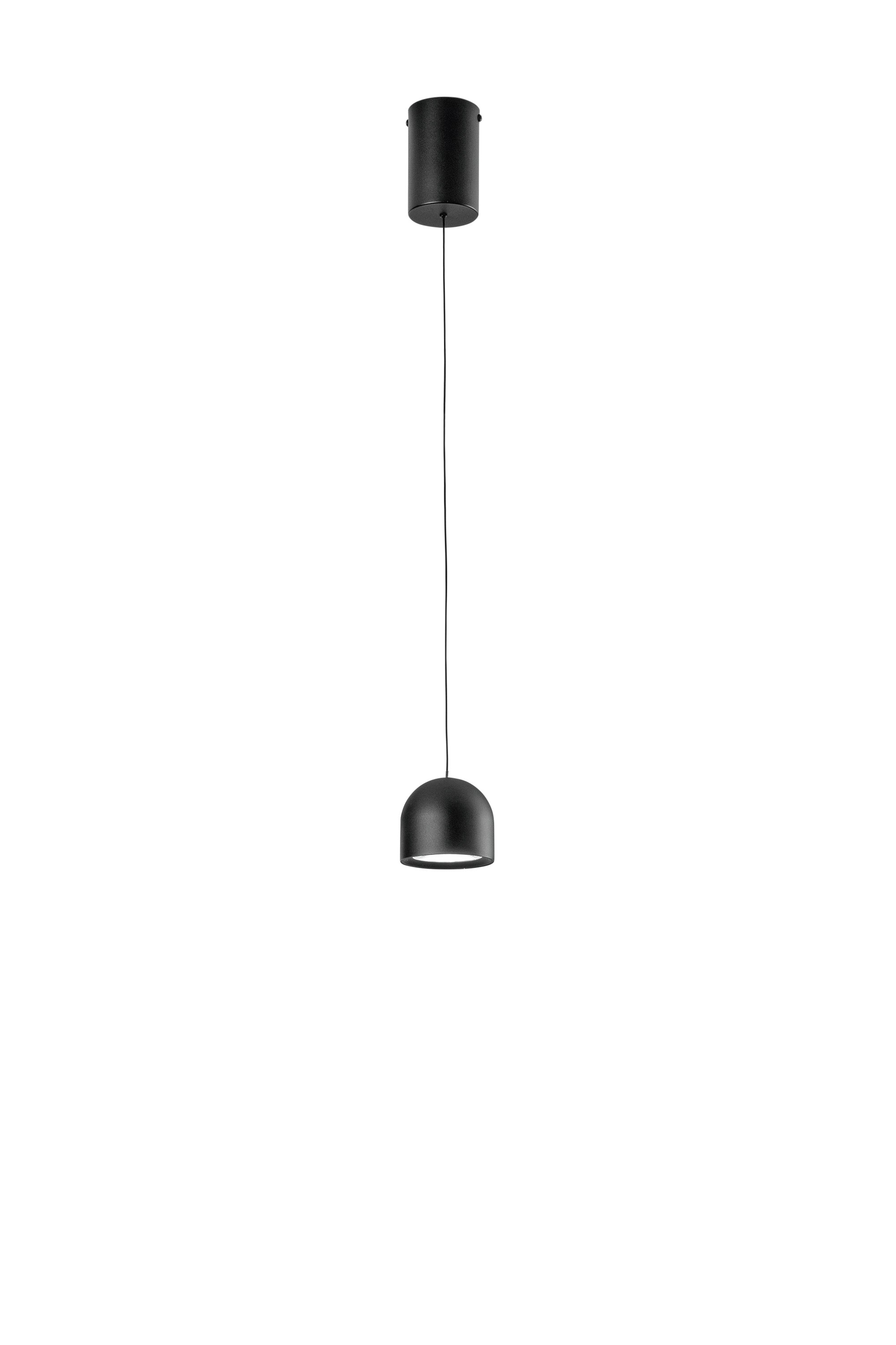FAN LED-YOYO-S1-NER Závěsné LED svítidlo Yoyo černé kov+akryát 6W 3000K 10 x 200 cm - FANEUROPE