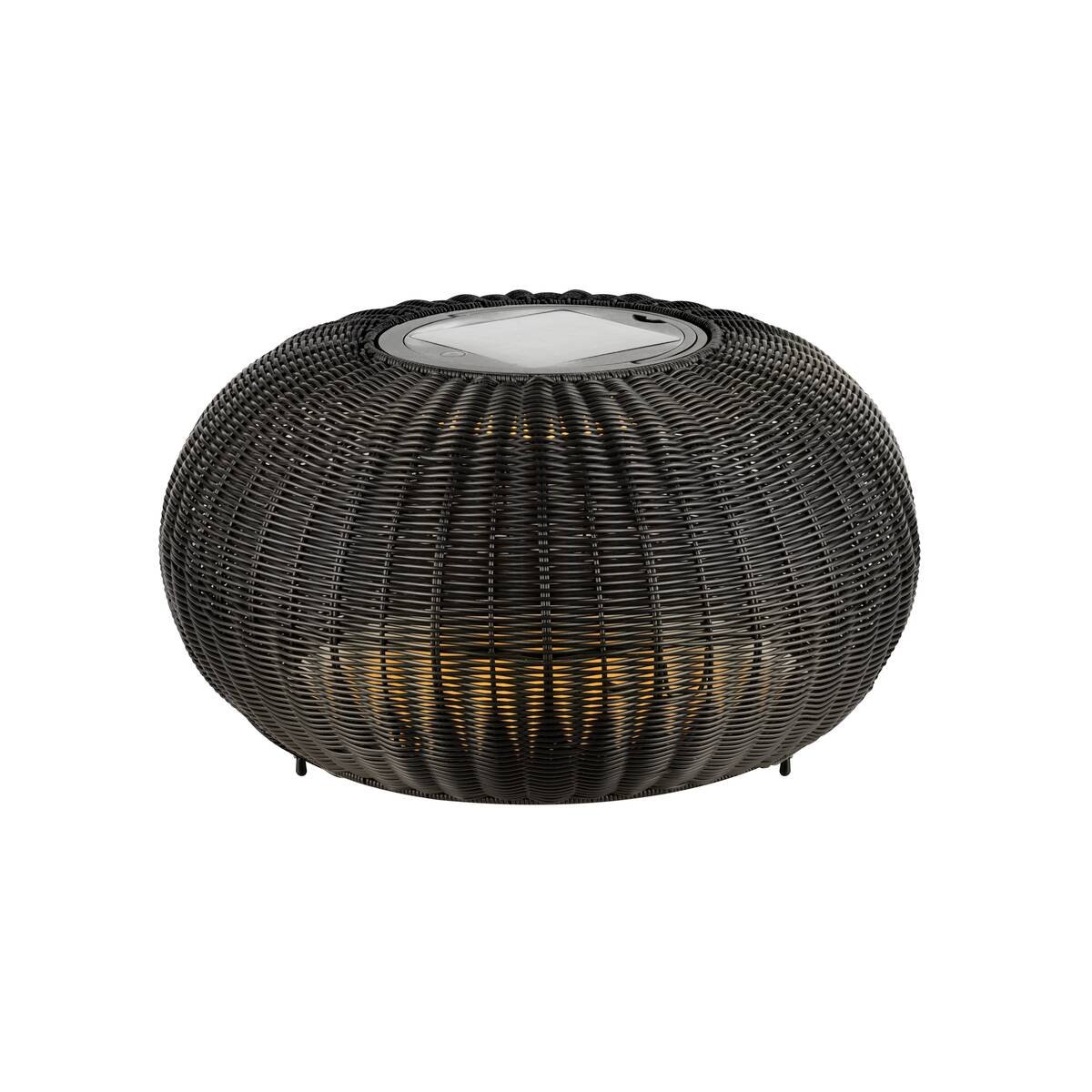 LA 1008388 ADEGAN venkovní stojací lampa, plochá, solární, 2200 K, IP65, černá - BIG WHITE (SLV)