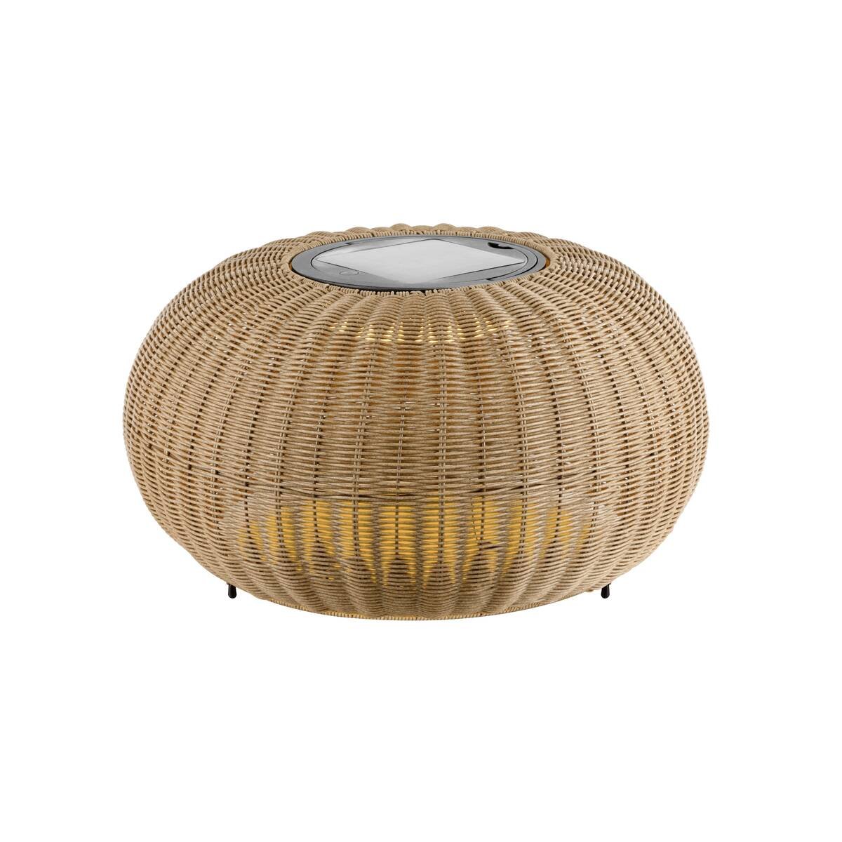 LA 1008389 ADEGAN venkovní stojací lampa, plochá, solární, 2200 K, IP65, hnědá - BIG WHITE (SLV)