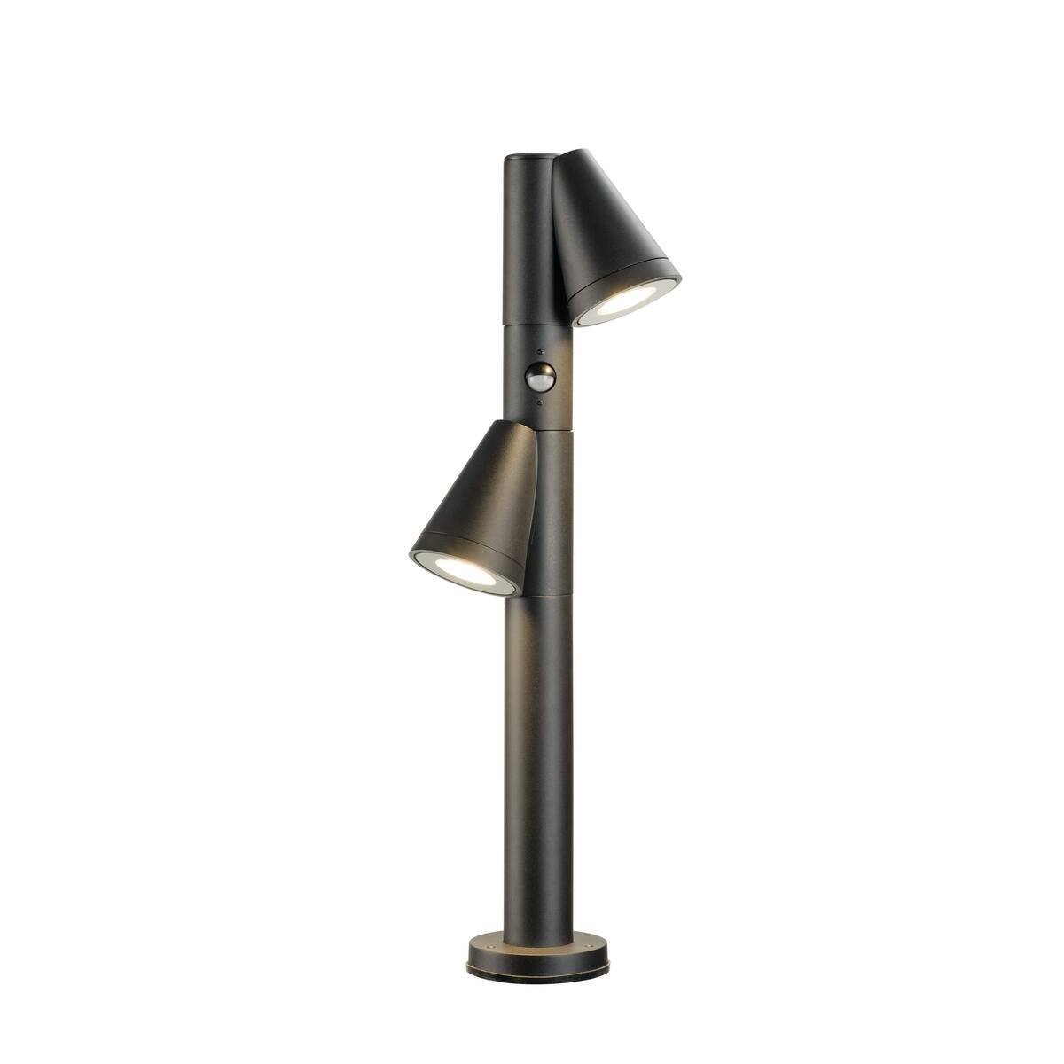 LA 1008015 T-TUBE 70 POLE venkovní stojací svítidlo, GU10, dvojité, senzor, IP44, max. 10 W, černé - BIG WHITE (SLV)