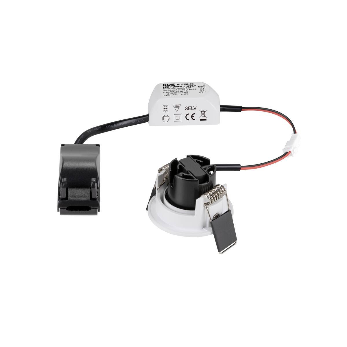 LA 1009002 NEW TRIA® 45 DL, kulaté, vestavné stropní svítidlo, 2700 K, 24°, bílé - BIG WHITE (SLV) (obrázek 3)