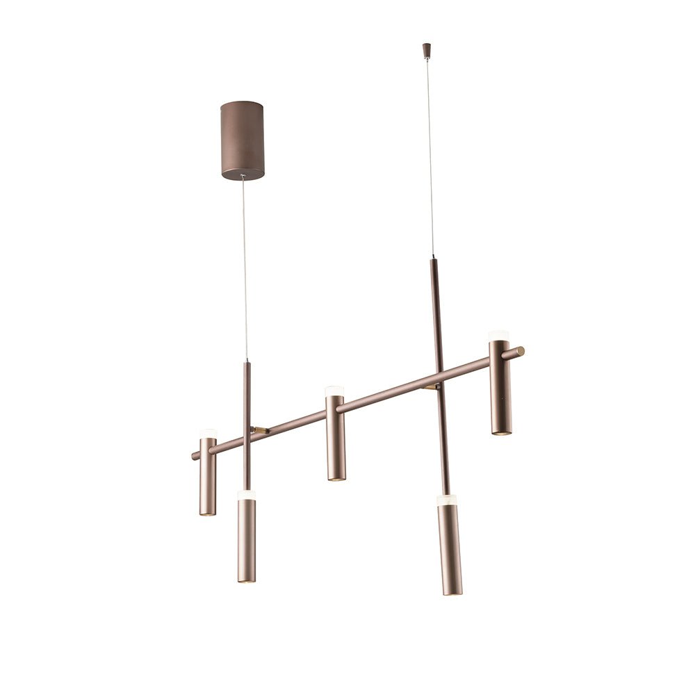 FAN LED-CANDLE-S5 Závěsné LED svítidlo CANDLE bronz, 35 W, 3600 lm, 4000 K, 120x19,1x125 cm - FANEUROPE
