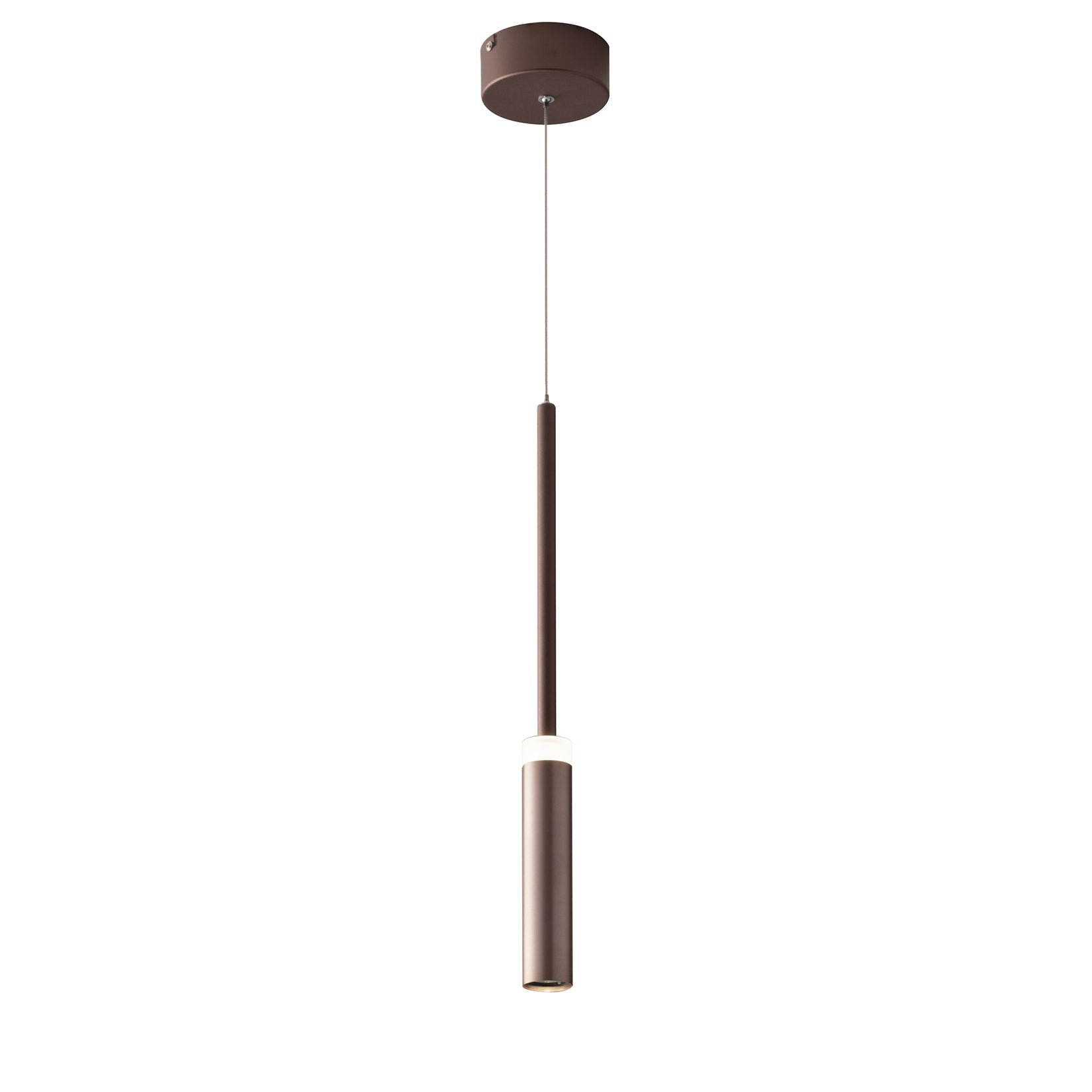 FAN LED-CANDLE-S1 AKCE - Závěsné LED svítidlo CANDLE bronz 7W 720lm 4000K 140x4 cm - FANEUROPE