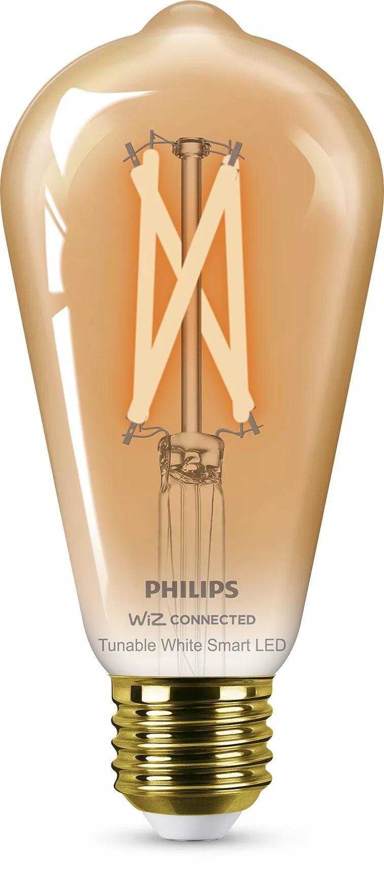 PH 8719514372269 WiZ Smart LED Žárovka Filament oranžová 7 W (ekv. 50 W) 640lm 2000-5000K ST64 E27 - PHILIPS