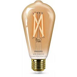 Obrázek pro produkt WiZ Smart LED Žárovka Filament oranžová 7 W (ekv. 50 W) 640lm 2000-5000K ST64 E27 - PHILIPS