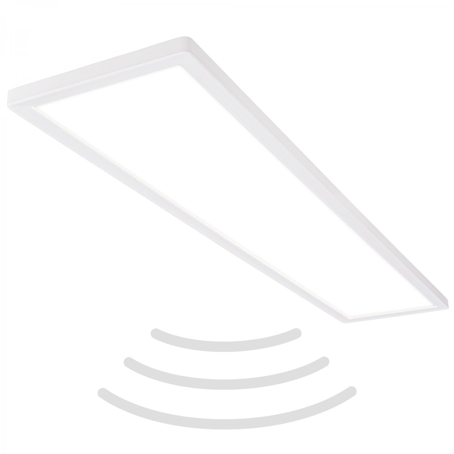 BRILO 7528416 Move LED stropní svítidlo do koupelny, přímé a nepřímé osvětlení, pohybové čidlo, bílé - BRILO