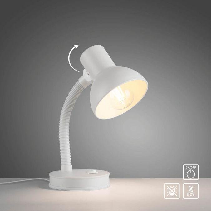 Obrázek produktu stolní lampa bílá s vypínačem na psací stůl, na noční stolek - JUST LIGHT 9 Obrázek produktu stolní lampa bílá s vypínačem na psací stůl, na noční stolek - JUST LIGHT 9