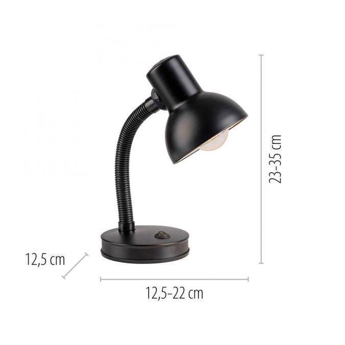 Obrázek produktu stolní lampa černá vypínač na psací stůl, na noční stolek - JUST LIGHT 6 Obrázek produktu stolní lampa černá vypínač na psací stůl, na noční stolek - JUST LIGHT 6