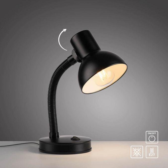 Obrázek produktu stolní lampa černá vypínač na psací stůl, na noční stolek - JUST LIGHT 9 Obrázek produktu stolní lampa černá vypínač na psací stůl, na noční stolek - JUST LIGHT 9