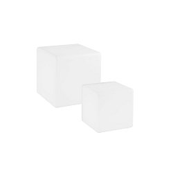 Obrázek pro produkt Solární LED svítidlo Geco, bílé, 1 W, 90 lm, RGBW, stmívatelné, IP65, vč. dálk. ovl., 40 x 40 x 40 cm - FANEUROPE
