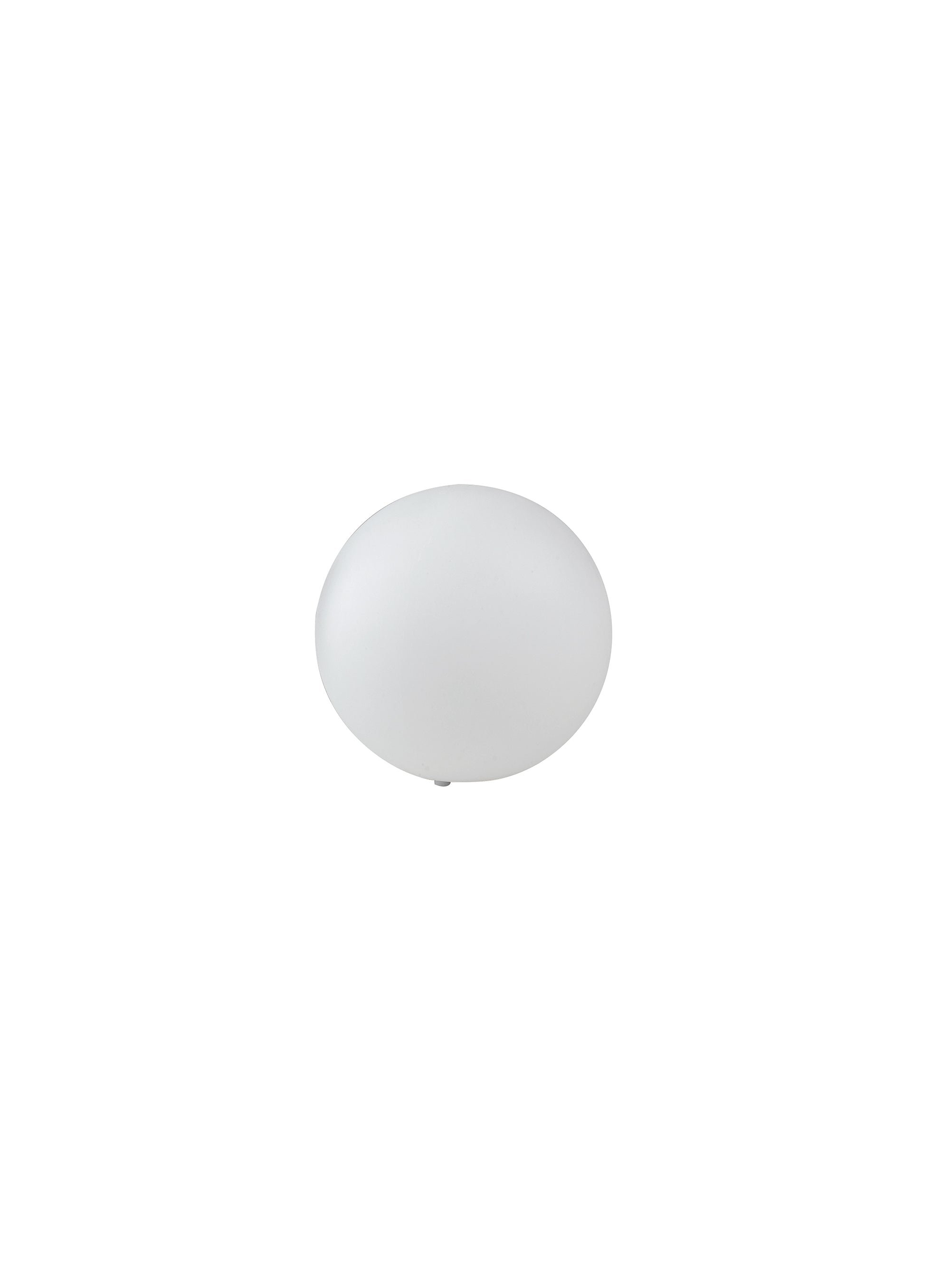 FAN I-GECO-SFERA-L30 Nabíjecí venkovní lampička Geco, dobíjecí, bílá, LED 4 W, 240 lm, RGBW, stmívatelná, IP65, vč. dálkového ovladače, 30 x 30 cm - FANEUROPE