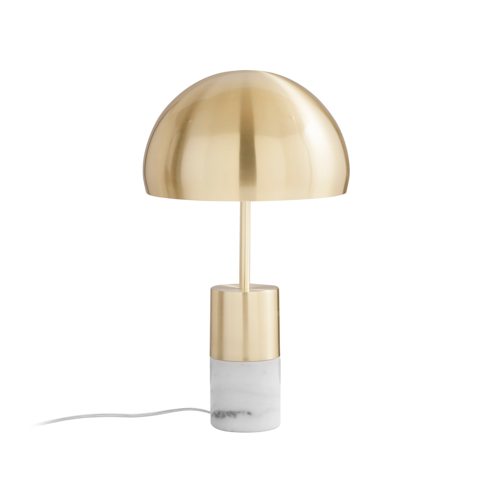 FAN I-IGEA-L-ORO Stolní lampa Igea, zlatá/mramor, 2 x E14, 30 x 51,5 cm - FANEUROPE