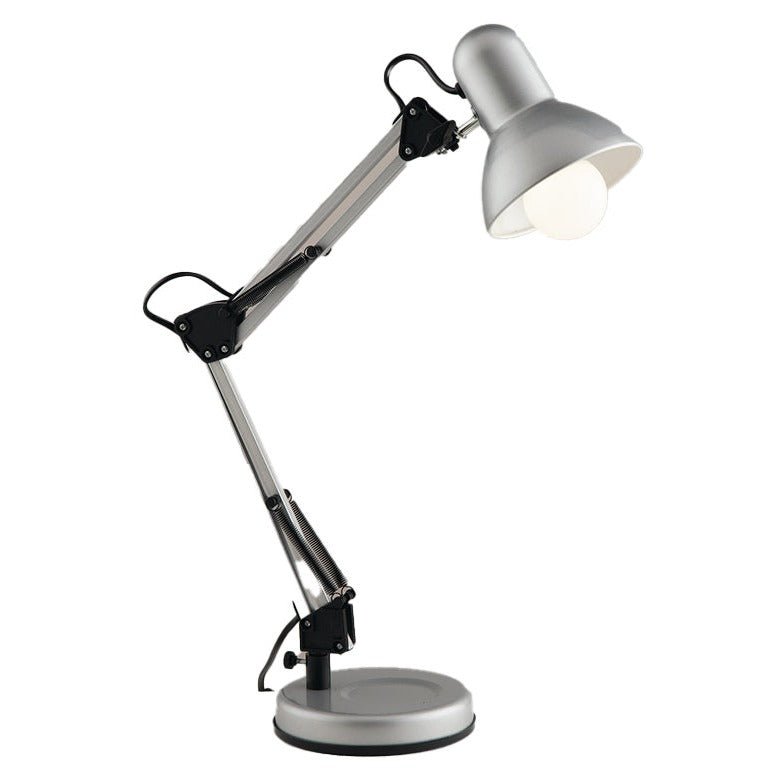 FAN LDT033ARC-SILVER Stolní lampa s klipem Architteto, 1xE27, 60 x 42 cm, stříbrná, kov - FANEUROPE