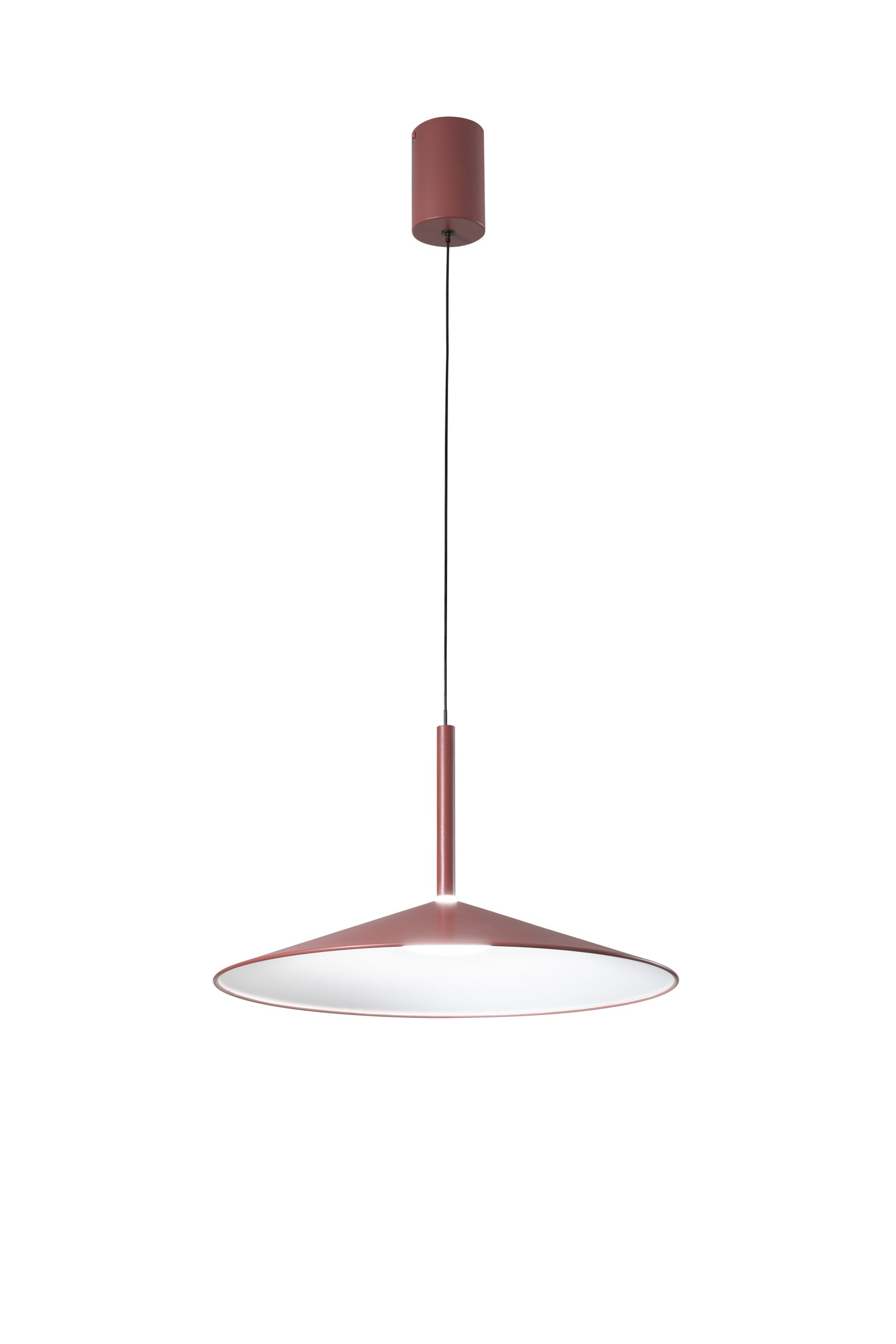 FAN LED-KHAN-S48-ROS Závěsné LED svítidlo Khan (červená), 18 W, CCT 2700 / 3500 K, 48 x200cm - FANEUROPE