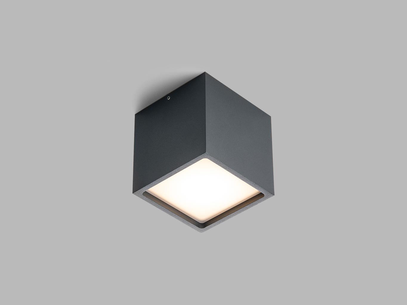 LED2 5111134DT LED2 Venkovní stropní svítidlo CUBE, A TRIAC 12W 3000K antracit - LED2 Lighting