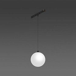 Obrázek pro produkt Závěsné svítidlo do lišty ALARIK NANO ESFERA 100 černá / opál 6W 3000K DALI  - BPM