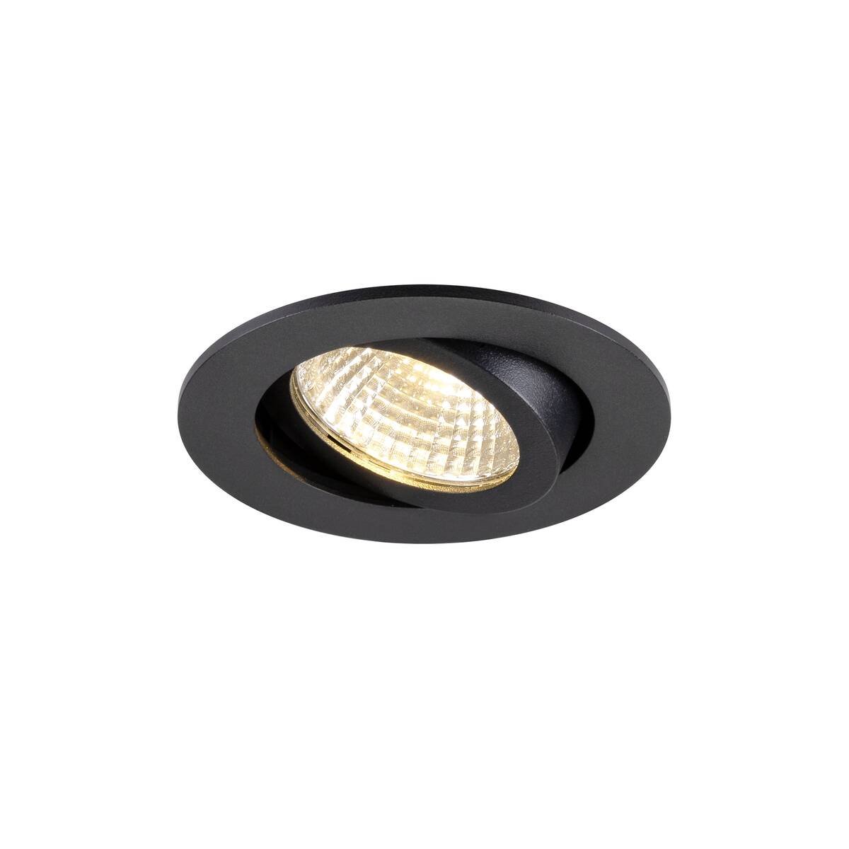 LA 1009023 NEW TRIA® 68 vestavné stropní svítidlo, PHASE, AIRTIGHT, kulaté, 3000 K, 7,5 W, černé - BIG WHITE (SLV)