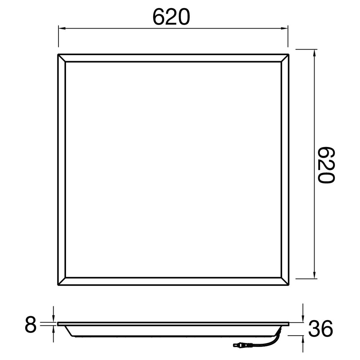 LA 1010111 PANEL P 625 45 840 WB UGR19 ML DALI WH - BIG WHITE (SLV) (obrázek 5)