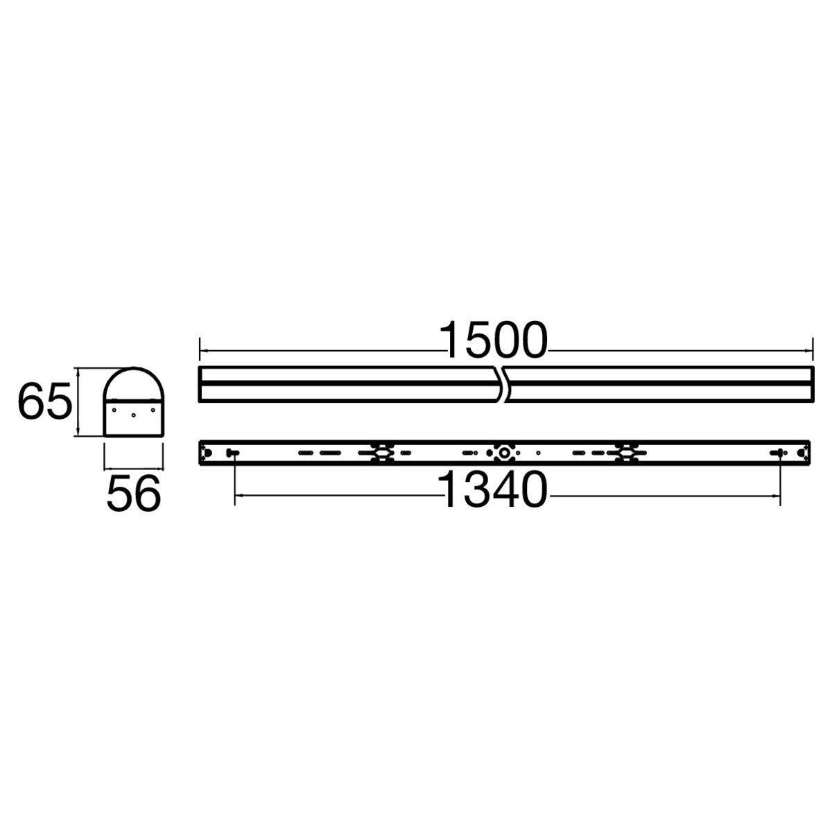 LA 1009260 BATTEN P 1500 72 830/840/850 WH DALI - BIG WHITE (SLV) (obrázek 3)