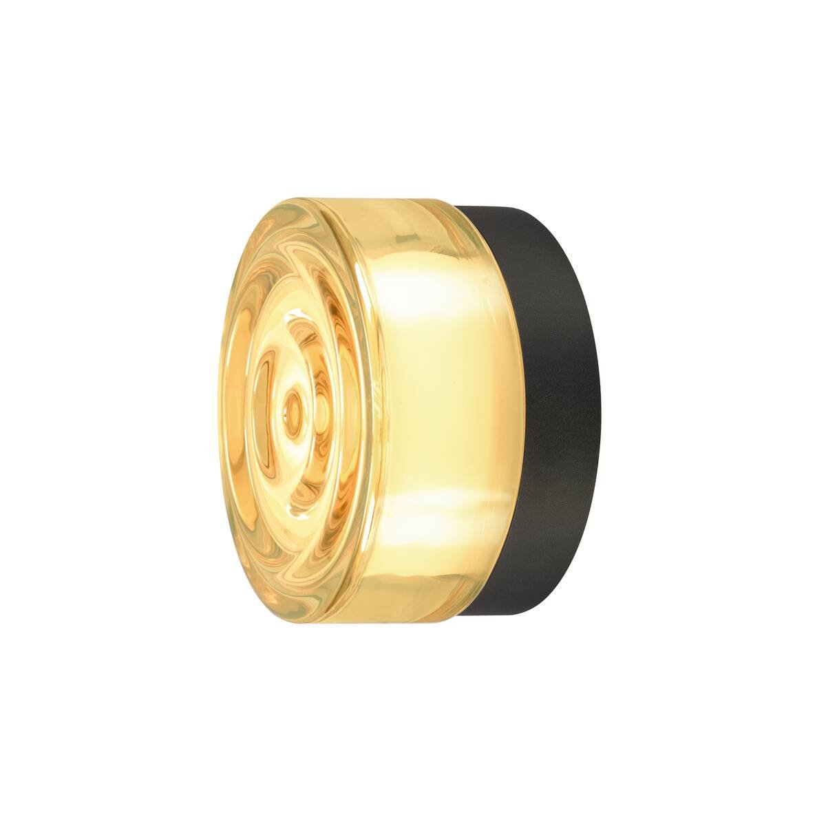 LA 1008941 CYFT WAVE nástěnné a stropní svítidlo pro povrchovou montáž, 2700/3000/4000 K, 6,5 W, FÁZE, černá / jantarová. - BIG WHITE (SLV)