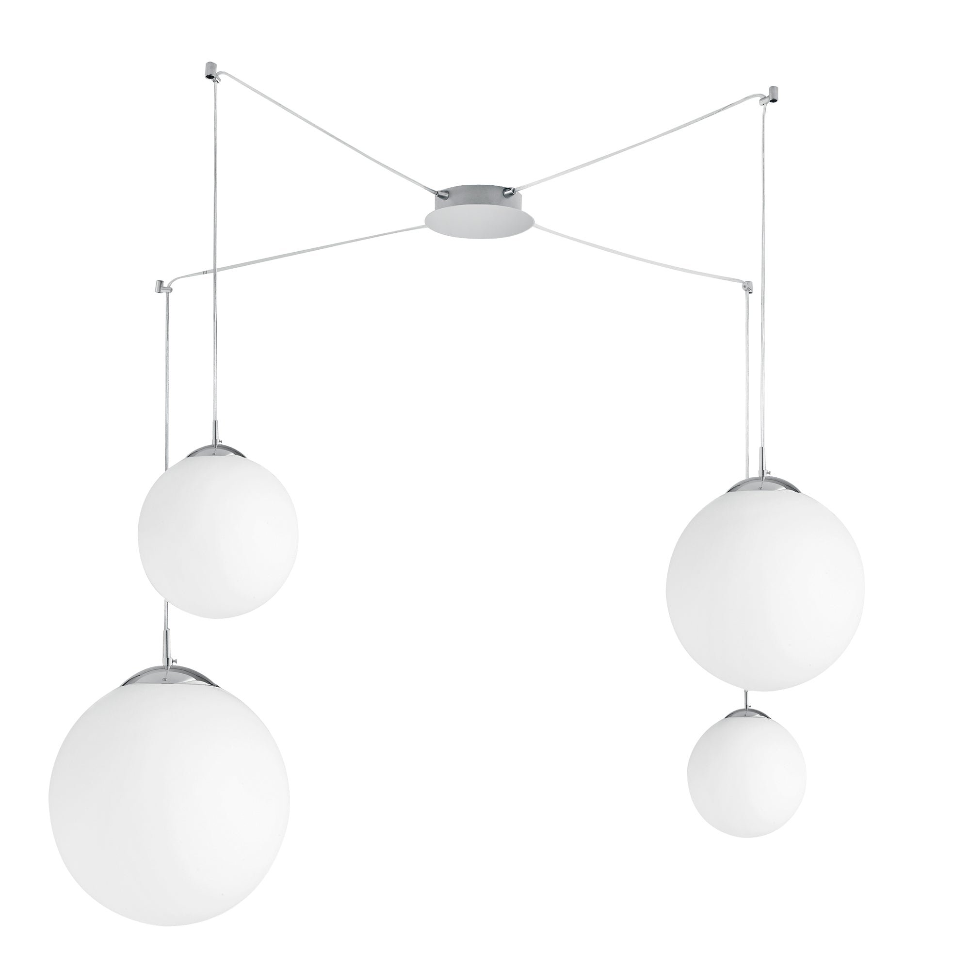 FAN I-LAMPD/S4 BCO Závěsné svítidlo City, bílé, 4 x E27, délka 250 cm - FANEUROPE