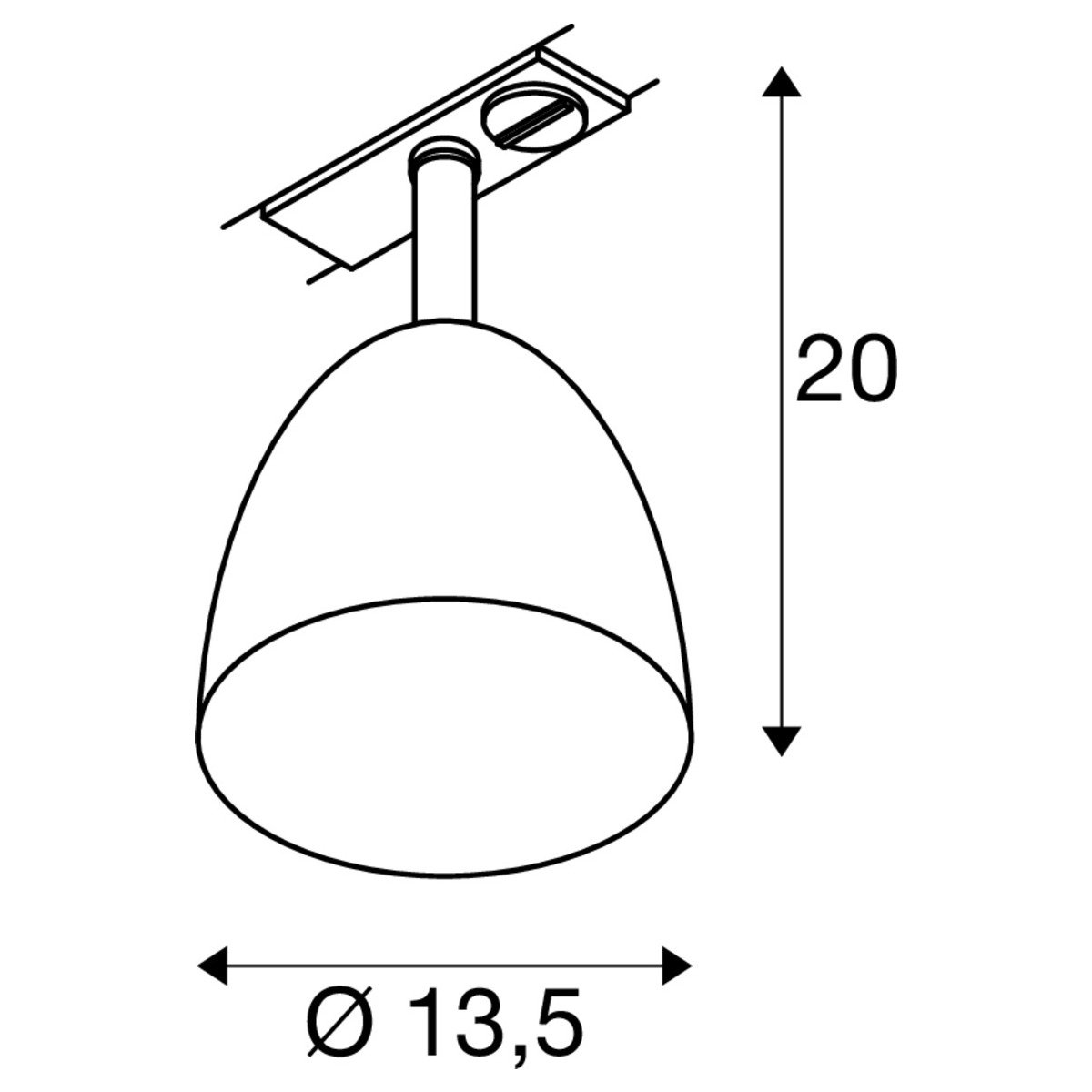 LA 1009138 PARA CONE 14 jednookruhové systémové svítidlo, GU10, hliník - BIG WHITE (SLV) (obrázek 3)