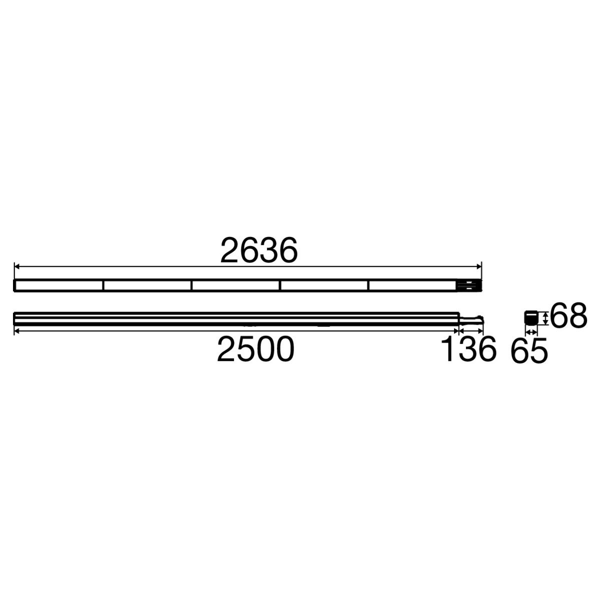 LA 1009226 EASYLIGHT 2500 140 835/840/850 DA30 WH ML DALI2 Trunking System 2500mm - BIG WHITE (SLV) (obrázek 7)