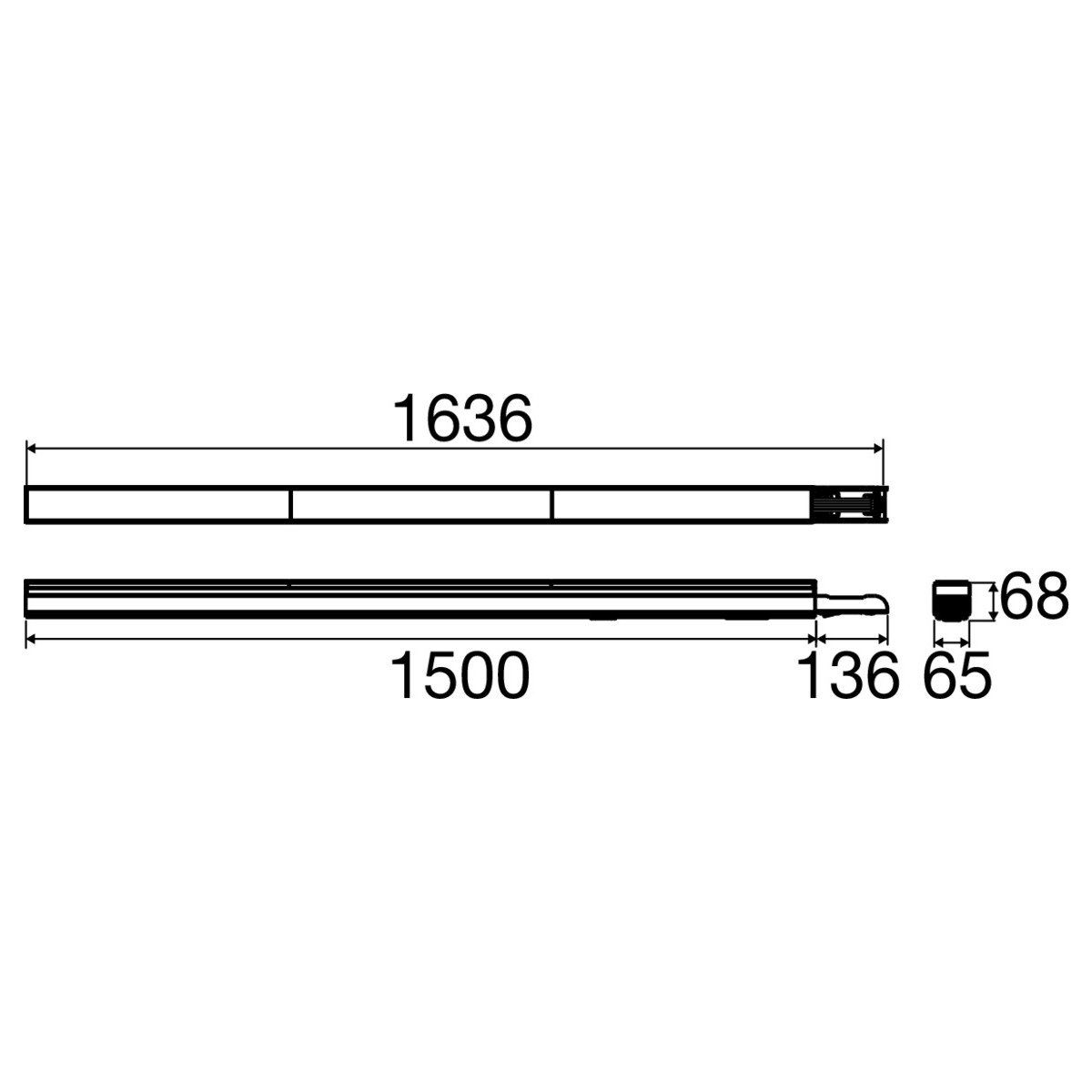 LA 1009214 EASYLIGHT 1500 86 835/840/850 MB WH ML DALI2 Trunking System 1500mm - BIG WHITE (SLV) (obrázek 7)