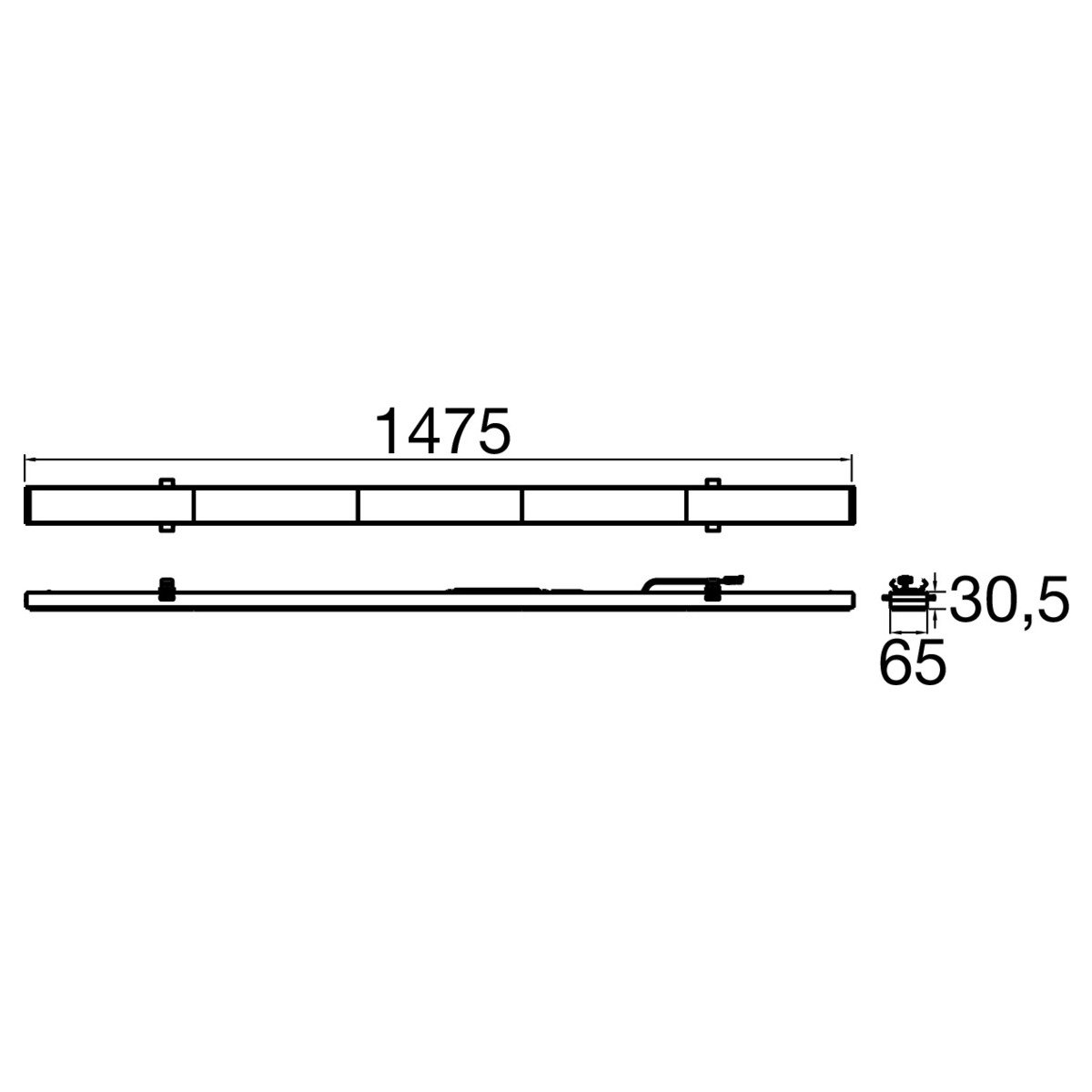 LA 1009194 RETRO LT 1500 117 835/840/850 OVAL ML WH DALI Lehký nosič 1500mm - BIG WHITE (SLV) (obrázek 5)