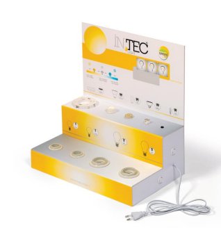 FAN EXPO-BULBS Tester – vystavovací stojan, 1739 x 375 x 658 mm, včetně 29 háčků délky 25 cm - FANEUROPE
