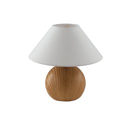 Obrázek pro produkt Stolní lampa Lumetto Pino, dřevo/bílá, 1 x E14, 23 x 23 cm - FANEUROPE