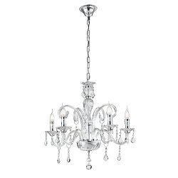 Obrázek pro produkt Závěsné svítidlo Cristallo, průhledné, 5 x E14, 66 x 135 cm - FANEUROPE