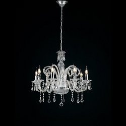 Obrázek pro produkt Závěsné svítidlo Cristallo, průhledné, 8 x E14, 70 x 135 cm - FANEUROPE