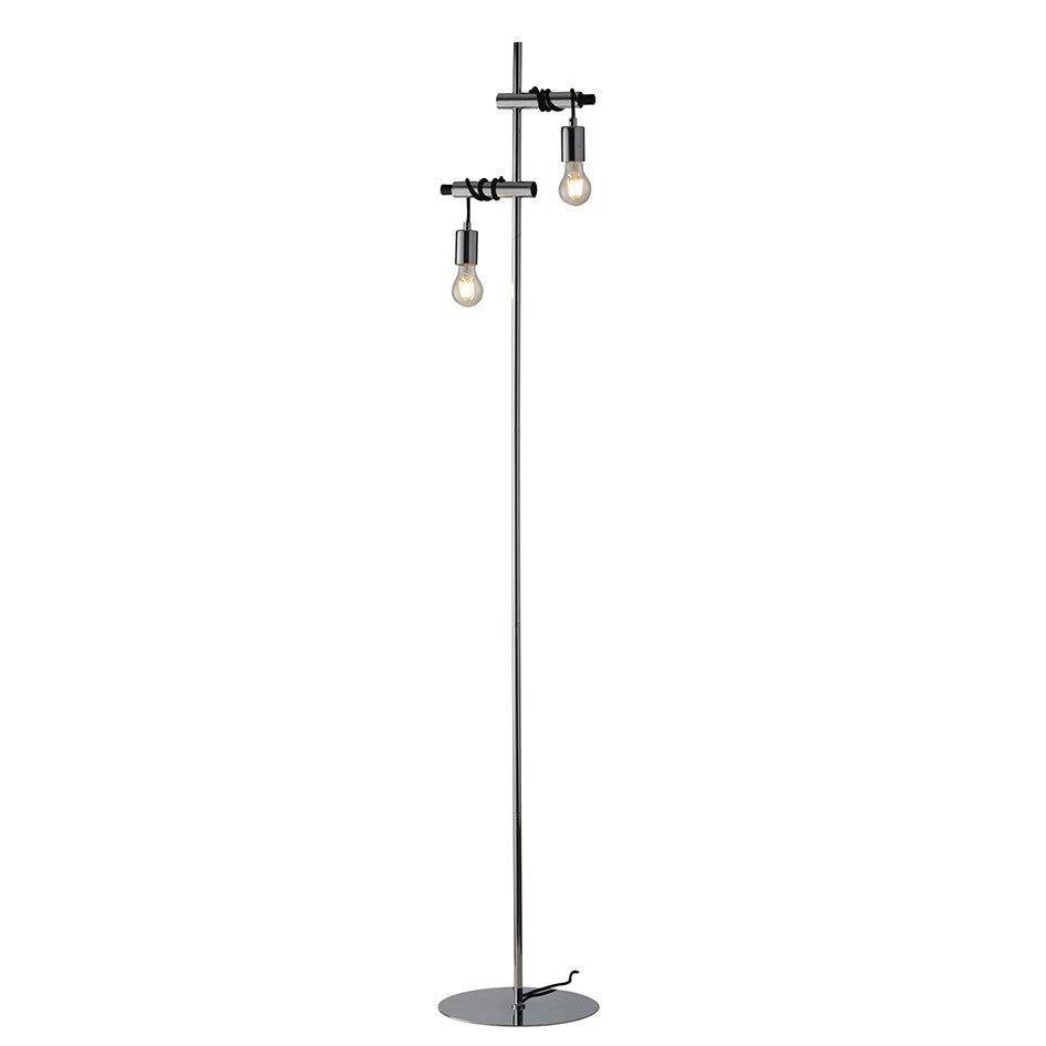 FAN I-ADMIRAL-PT2 Stojací lampa Piantana Admiral, chrom, 2 x E27, 30 x 165 cm - FANEUROPE