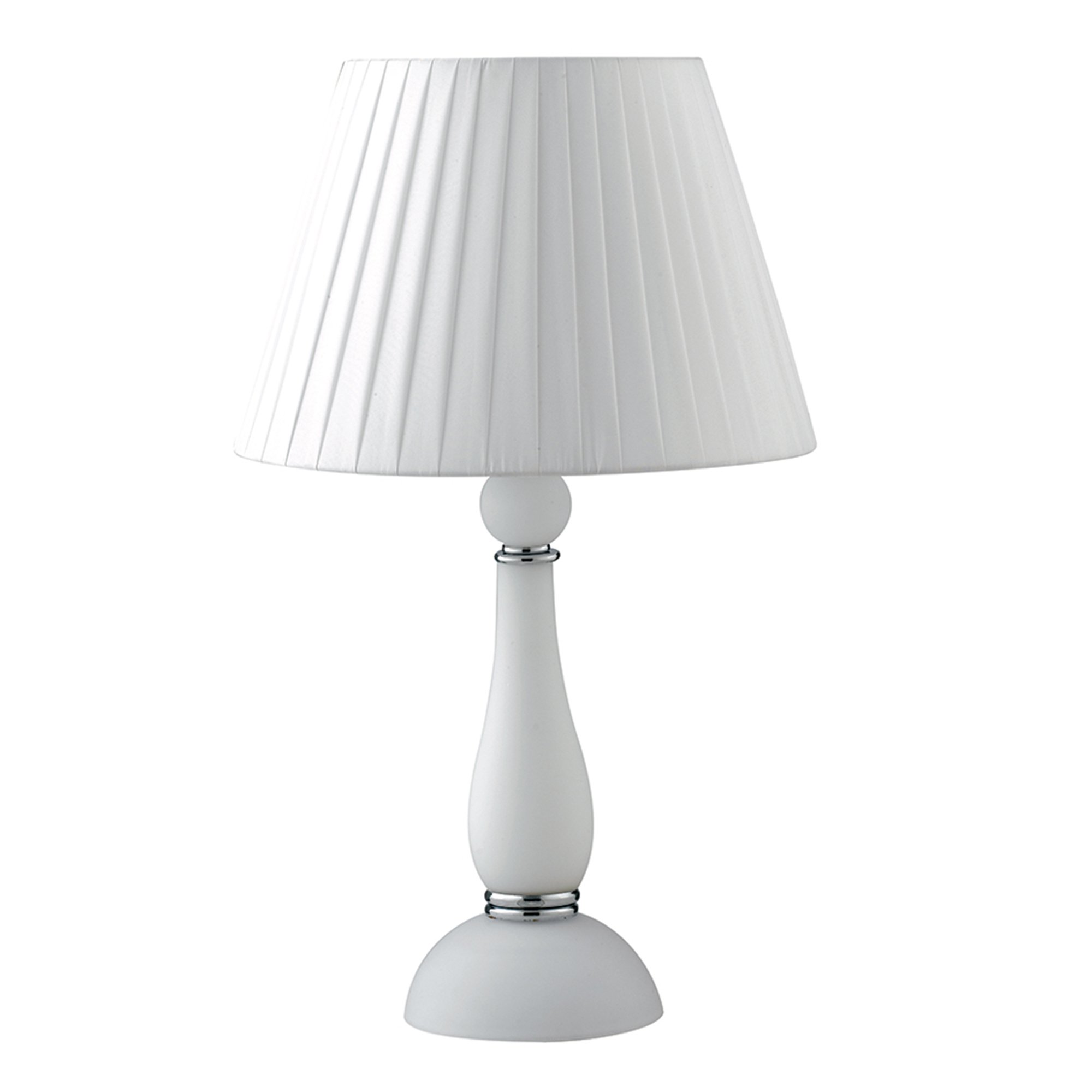 FAN I-ALFIERE/L1 BCO Stolní lampa Alfiere, bílé/chrom, 1 x E14, 32 x 54 cm - FANEUROPE