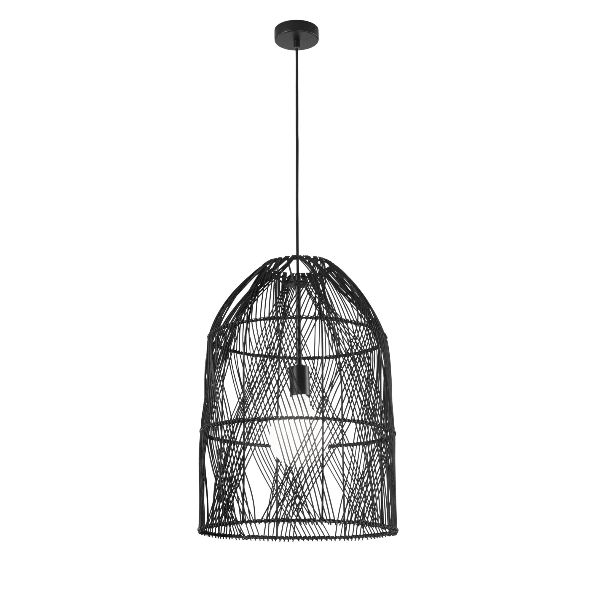 FAN I-ANCELLA-S1 Závěsné svítidlo Ancella, černé, 1 x E27, 40 x 212,5 cm - FANEUROPE