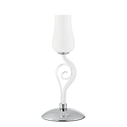 Obrázek pro produkt Stolní lampa Lume Angel, bílé/chrom, 1 x E14, 18 x 43 cm - FANEUROPE
