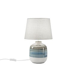 Obrázek pro produkt Stolní lampa Lume Apache, šedá/modrá, 1 x E27, 25 x 39 cm - FANEUROPE