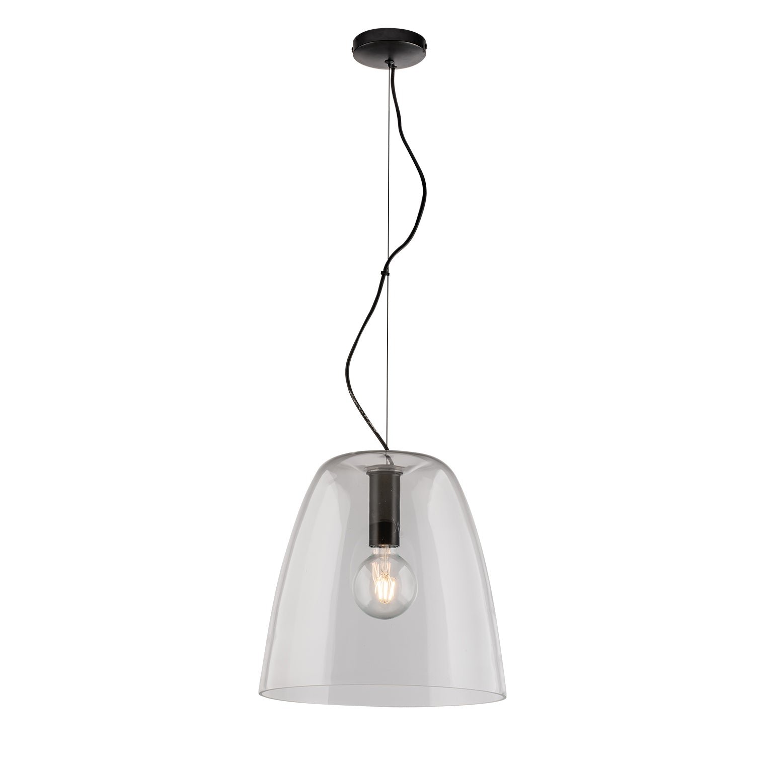 FAN I-ARES-S35-TR Závěsné svítidlo Ares, průhledné, 1 x E27, 35 x 117 cm - FANEUROPE