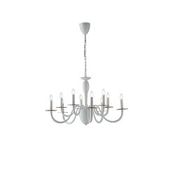 Obrázek pro produkt Závěsné svítidlo Armstrong, bílé/zlaté, 10 x E14, 92 x 150 cm - FANEUROPE