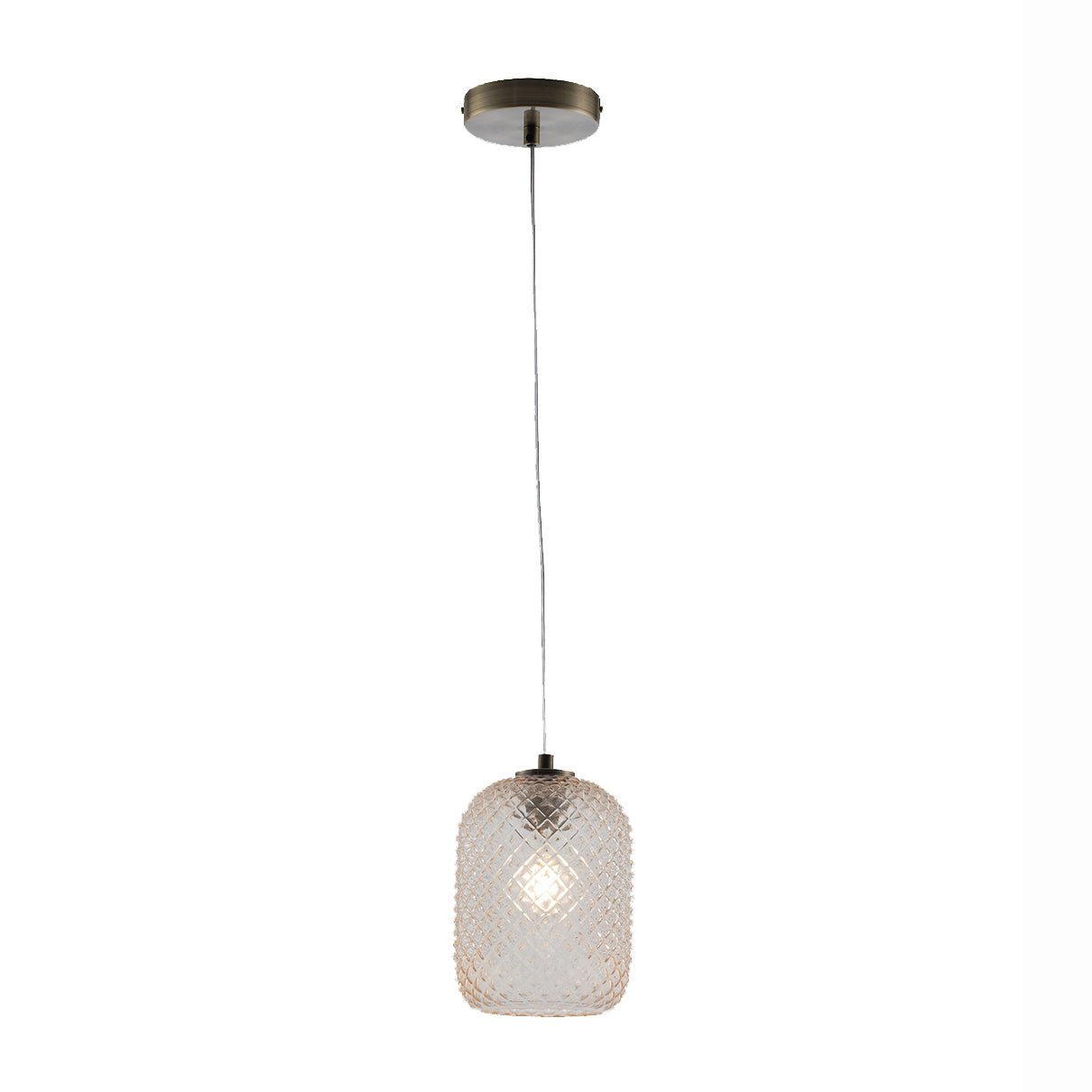FAN I-ASHFORD-S15 AMB Závěsné svítidlo Ashford Ovale, jantarové, 1 x E27, 15 x 150 cm - FANEUROPE