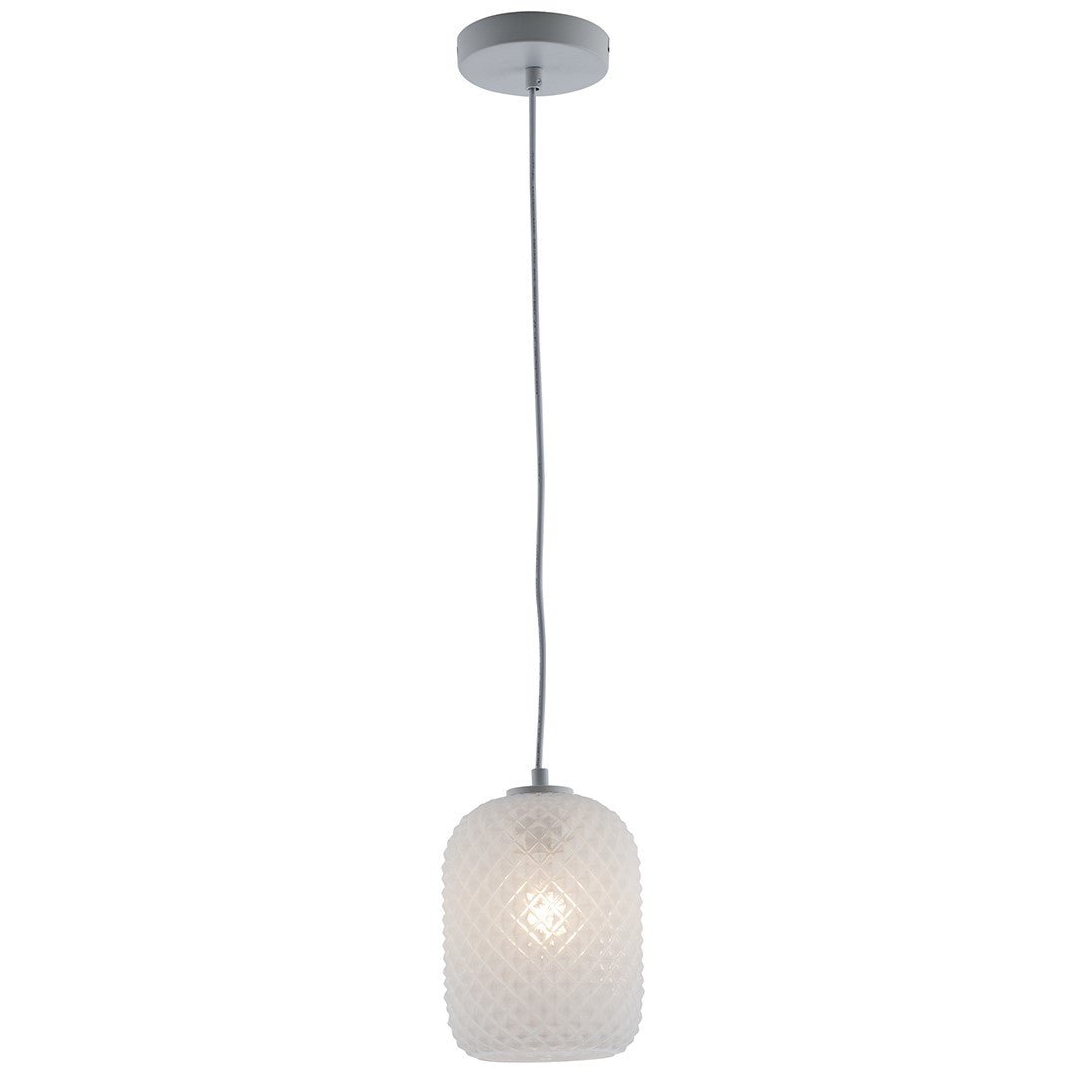 FAN I-ASHFORD-S15 BCO Závěsné svítidlo Ashford Ovale, bílé, 1 x E27, 15 x 150 cm - FANEUROPE