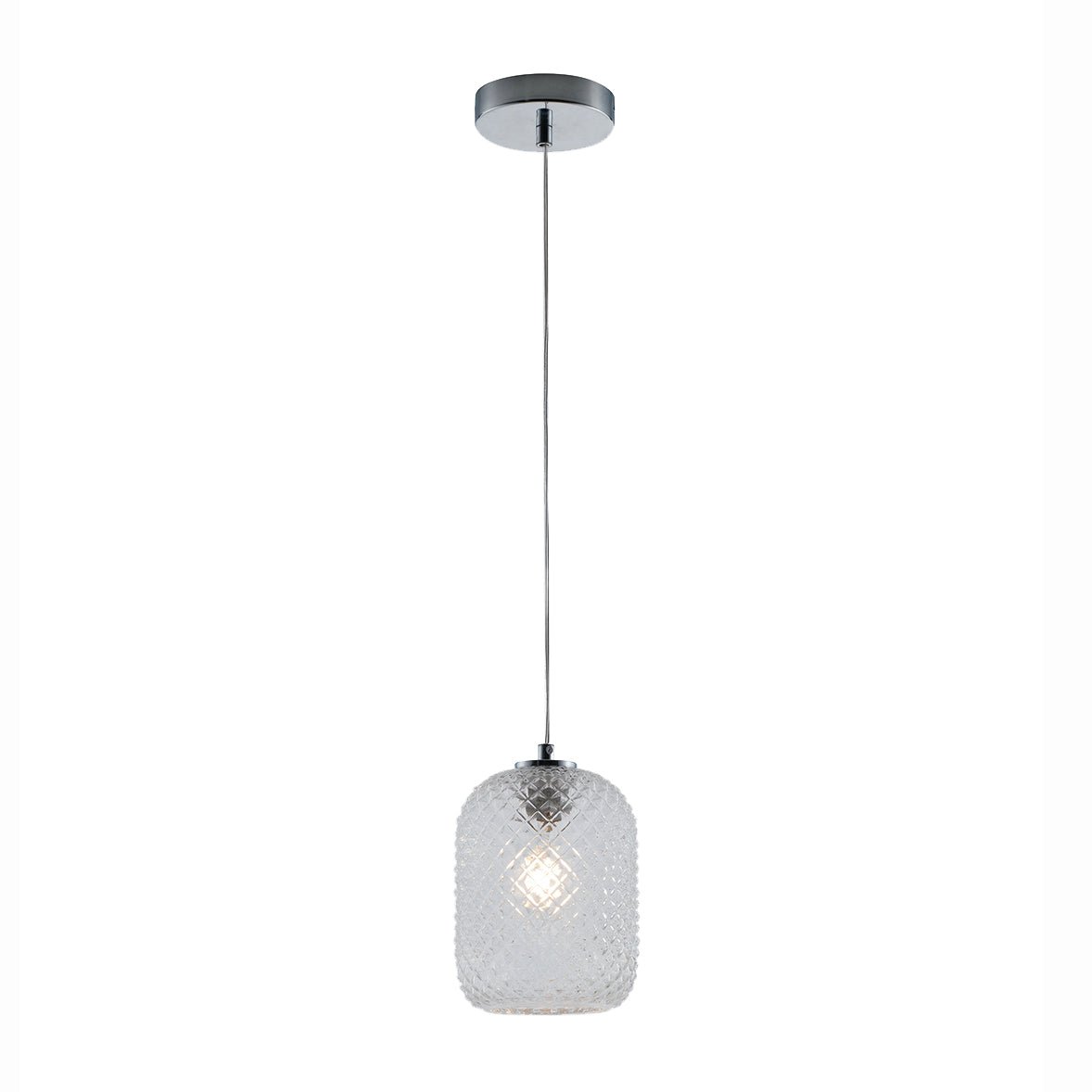 FAN I-ASHFORD-S15 TR Závěsné svítidlo Ashford Ovale, průhledné, 1 x E27, 15 x 150 cm - FANEUROPE