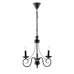 Obrázek pro produkt Závěsné svítidlo Beatrice, antracitové, 3 x E14, 37 x 120 cm - FANEUROPE
