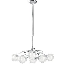 Obrázek pro produkt Závěsné svítidlo Blog, chrom, 6 x G9, 66 x 111 cm - FANEUROPE