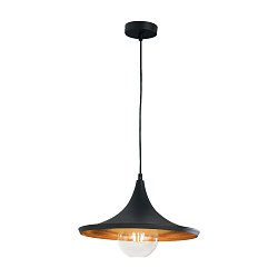 Obrázek pro produkt Závěsné svítidlo Broadway, černá/zlatá, 1xE27, 35 x 120 cm - FANEUROPE