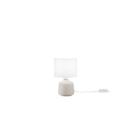 Obrázek pro produkt Stolní lampa Burano keramika, bílá, 1xE14, pr. 14 x H 22 cm - FANEUROPE
